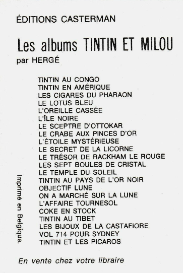 Le verso de la 3ème série Le verso de la 3ème série