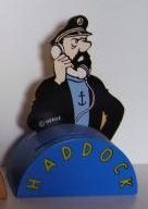 Tirelire Haddock au téléphone